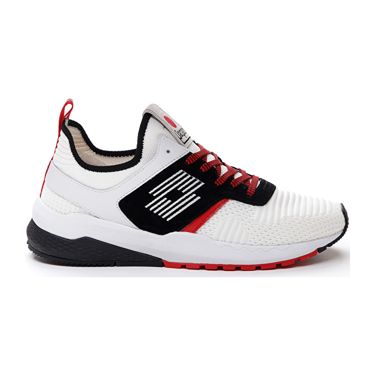 Lotto Men's Tokyo Marathon Knit Block Sneakers White/Black Canada ( RGFC-72318 )